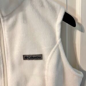 Columbia White Fleece Vest Sz. M